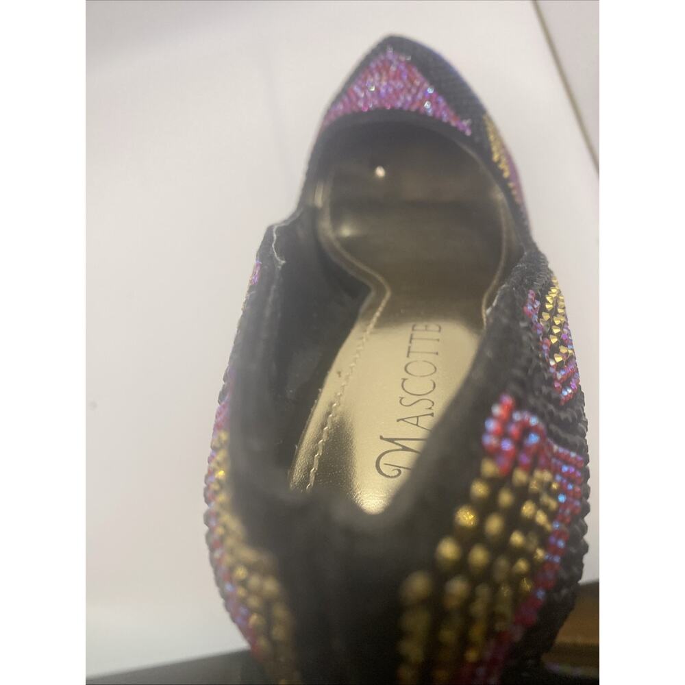 Mascote Beaded Platform Barbie Core Stripper Pole Dancer High Heels Shoes Size 8 - Picture 13 of 14